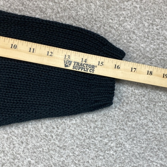 Vintage Victoria Jones cable knit sweater black with white rosettes sweet chunky - Picture 6 of 11